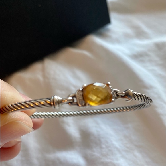 David yurman petite Wheaton bracelet citrine and diamonds size small - Picture 3 of 4